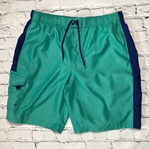Green & Blue O'rageous Men Swim Short